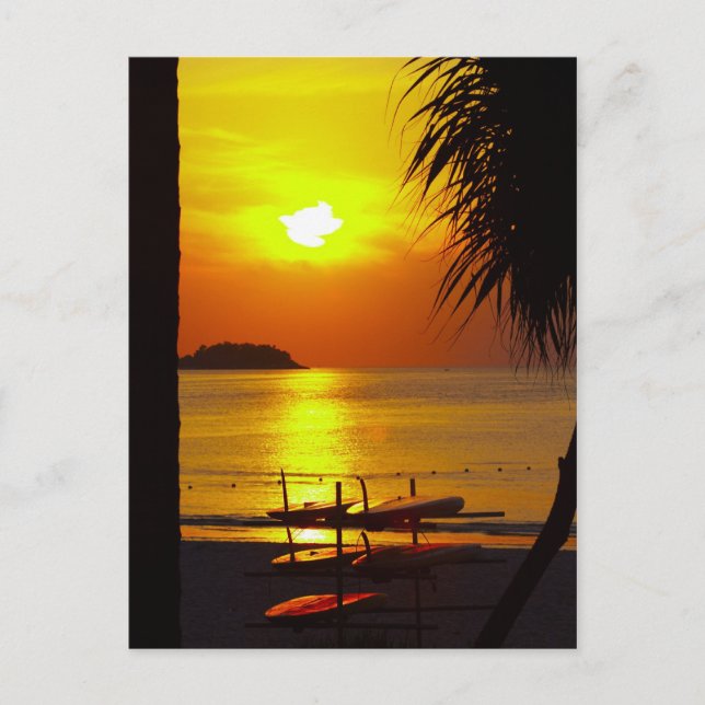 Sonnenstrand Thailand Postkarte (Vorderseite)