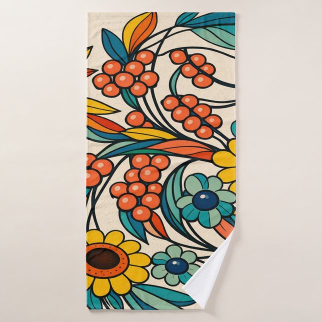 Sonnenstrom Blüte Badehandtuch (Badehandtuch)