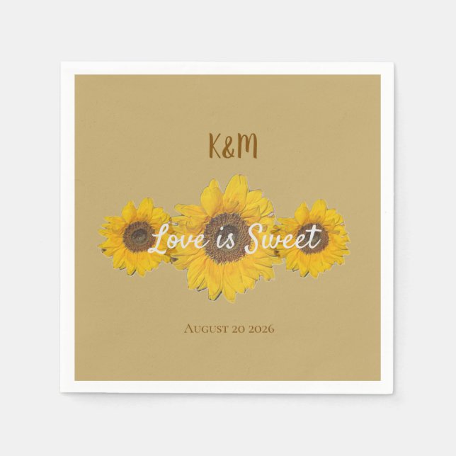 Sonnenstudio in Salbei-Hochzeit Serviette (Vorderseite)