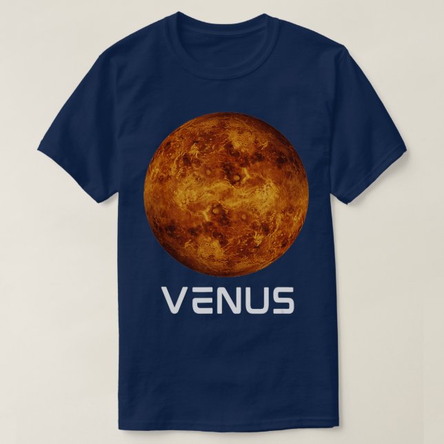 Sonnensystem 2. Planet Venus Weltraum T-Shirt (Design vorne)