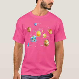 Sonnensystem Astronomie Sun Moon Stars Space Scien T-Shirt