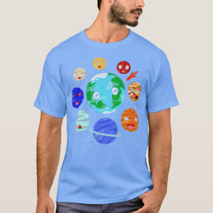 Sonnensystem Astronomie Weltraumwissenschaft Niedl T-Shirt