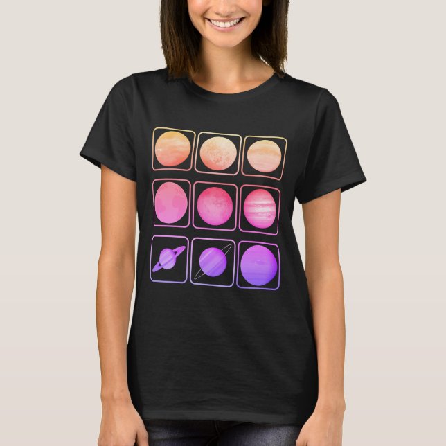 Sonnensystem Astronomischer T - Shirt (Vorderseite)