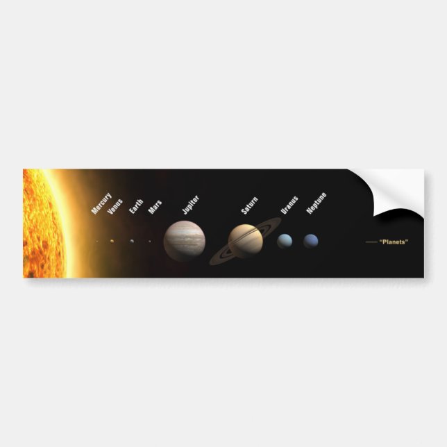 Sonnensystem Autoaufkleber (Vorne)