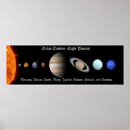 Sonnensystem für kosmische Farben Poster