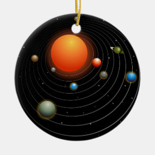Sonnensystem-Grafik Keramikornament