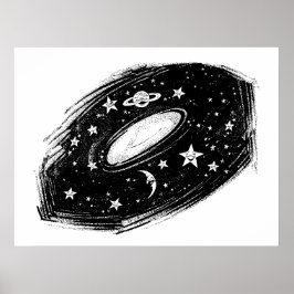 Sonnensystem Himmelskinder Kunst Zeichnend Poster