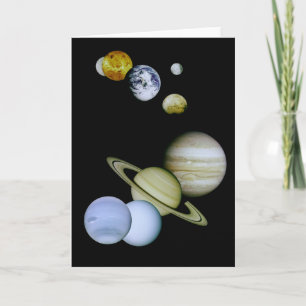Sonnensystem-Karten-Raum - Feiertagskarte