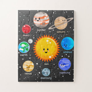 Sonnensystem Kawaii niedliche Planeten Lehrkunst