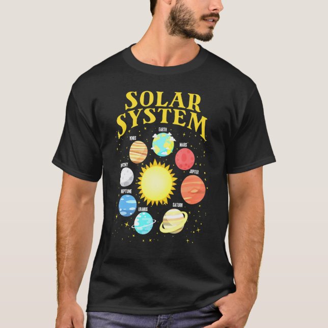 Sonnensystem mit Planets Science Space Planet 1 T-Shirt (Vorderseite)
