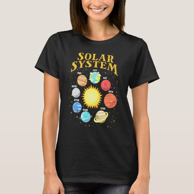 Sonnensystem mit Planets Science Space Planet 1 T-Shirt (Vorderseite)