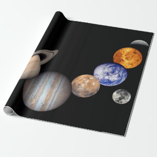 Sonnensystem-Montage JPL-Planetenfotos Geschenkpapier