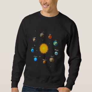 Sonnensystem Planeten Astrologie & Weltraumwissens Sweatshirt