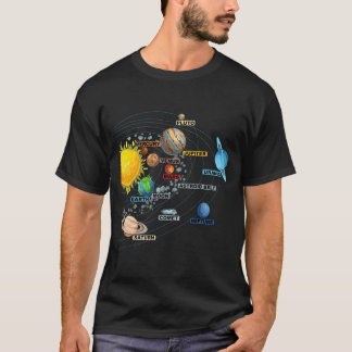 Sonnensystem Planeten Astronomie Weltraum Wissensc T-Shirt