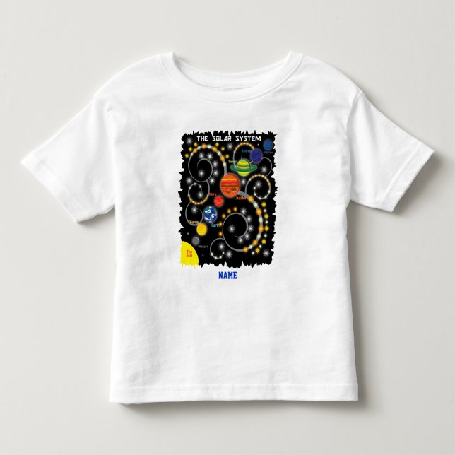 Sonnensystem-Planeten-Raum-Astronomie Kleinkind T-shirt (Vorderseite)