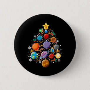 Sonnensystem Planeten Weihnachtsbaum Astronomie Xm Button