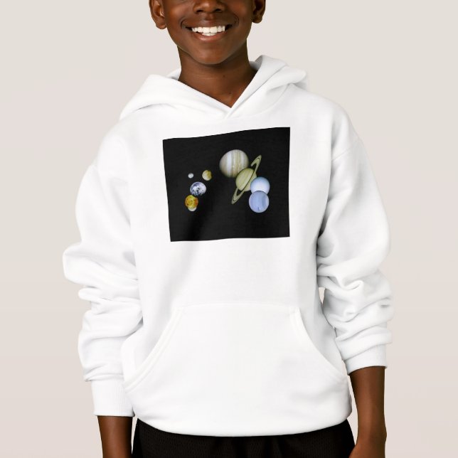 Sonnensystem scherzt mit Kapuze Hoodie (Vorderseite)