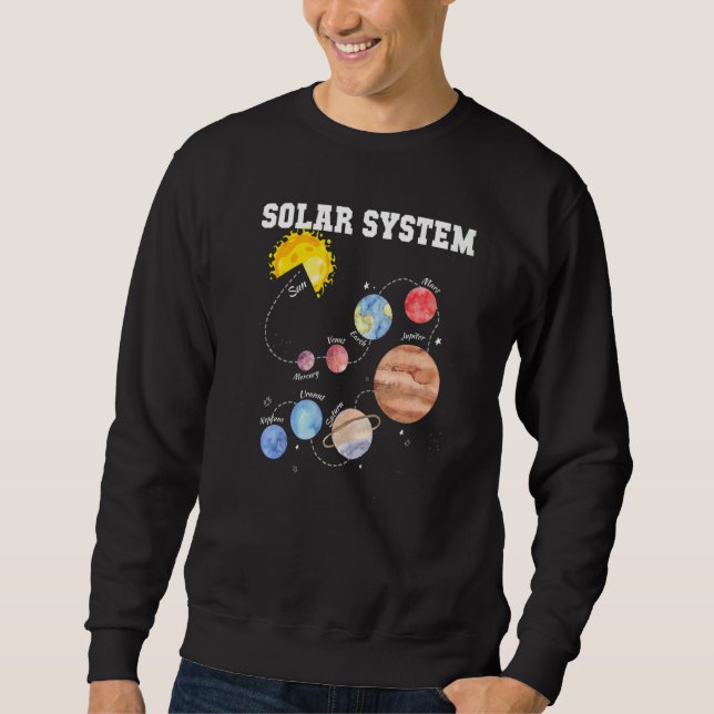 Sonnensystem Sun Planet Science Astronomie Space M Sweatshirt (Vorderseite)