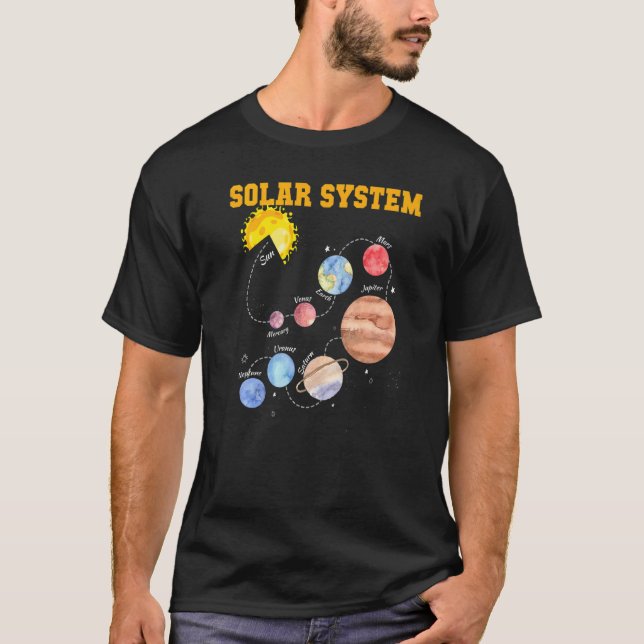 Sonnensystem Sun Planet Science Astronomie Space M T-Shirt (Vorderseite)