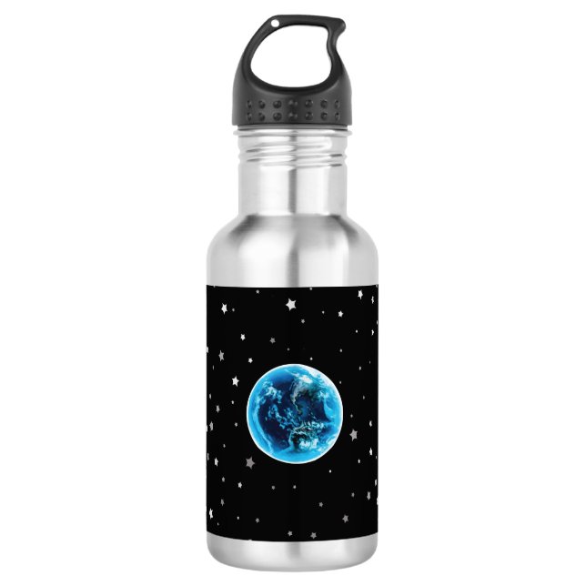Sonnensystem Universum Planet Erde Edelstahlflasche (Vorderseite)