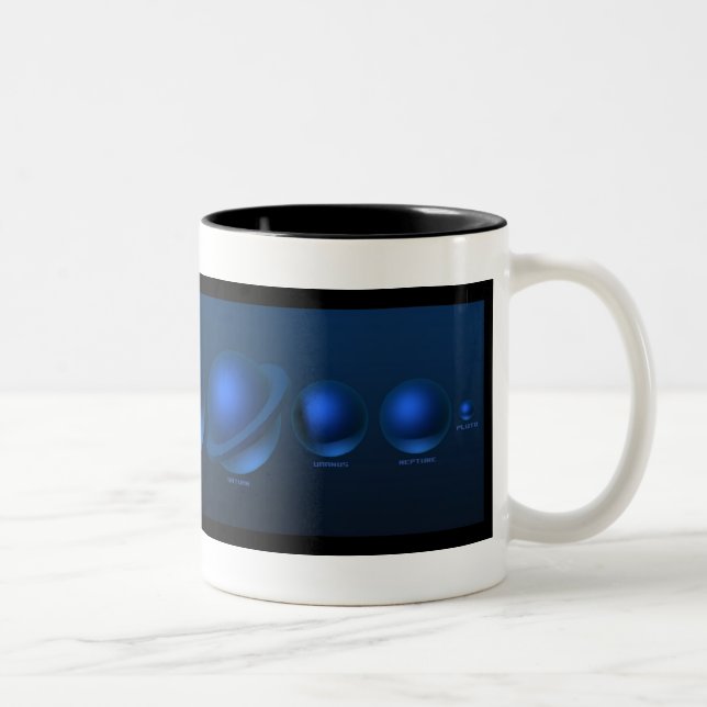 Sonnensystem Zweifarbige Tasse (Rechts)