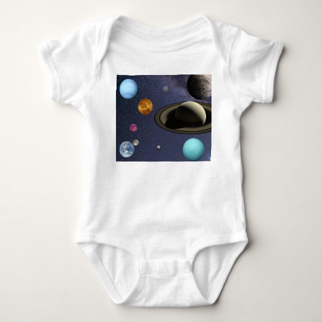 Sonnensysteme Baby Strampler (Vorderseite)