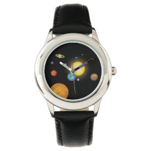 Sonnensysteme im tiefen dunklen Raum Armbanduhr