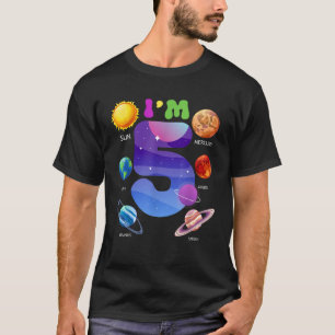 Sonnensysteme Planeten Niedlich 5 Jahre alt 5. Geb T-Shirt