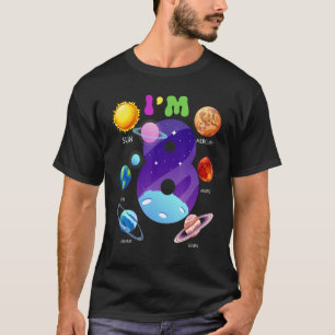 Sonnensysteme Planeten Niedlich 8 Jahre alt 8. Geb T-Shirt
