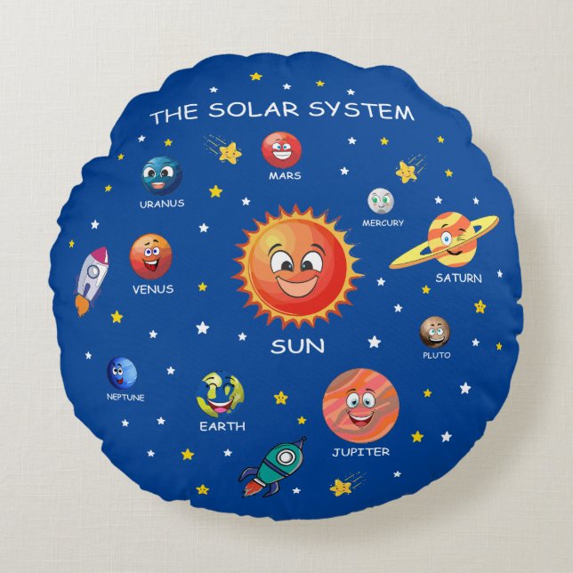 Sonnensysteme Planeten Rundes Kissen (Vorderseite)