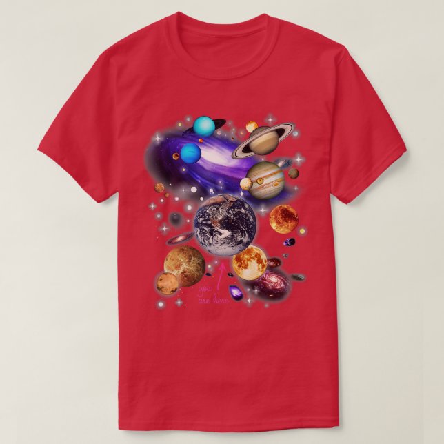 Sonnensysteme Planeten T-Shirt (Design vorne)