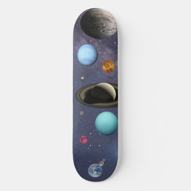 Sonnensysteme Skateboard (Vorderseite)