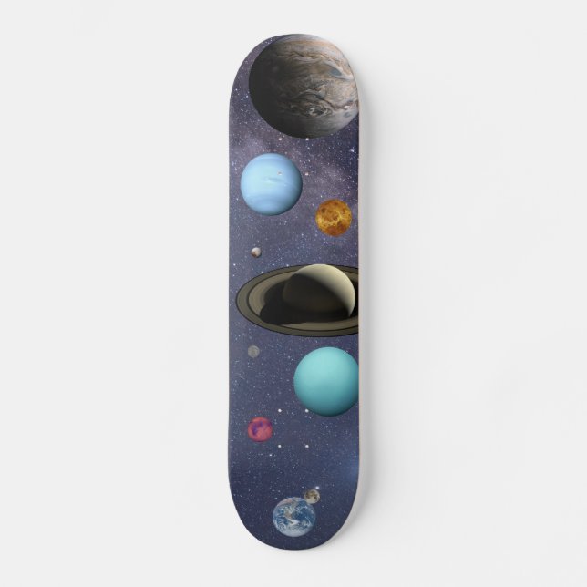Sonnensysteme Skateboard (Vorderseite)