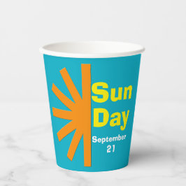 Sonnentag für Solarenergie Pappbecher