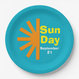 Sonnentag für Solarenergie Pappteller