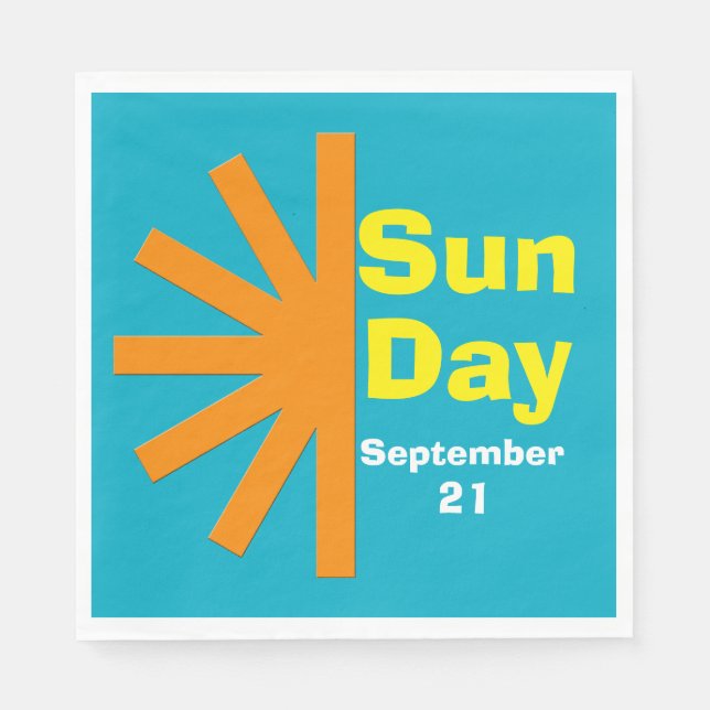 Sonnentag für Solarenergie Serviette (Vorderseite)