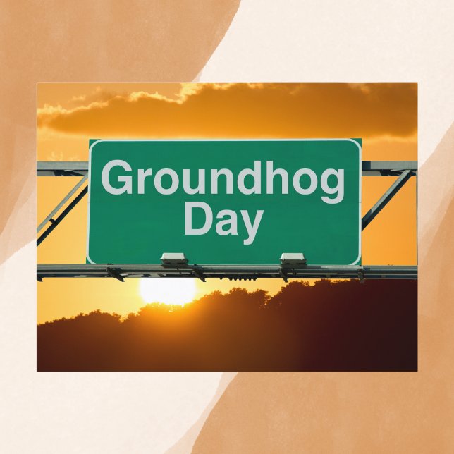 Sonnentag Groundhog Postkarte (Von Creator hochgeladen)