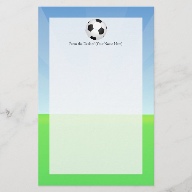 Sonnentag im Fußballball Briefpapier (Vorderseite)