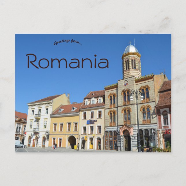 Sonnentag in Brasov Rumänien Postkarte (Vorderseite)