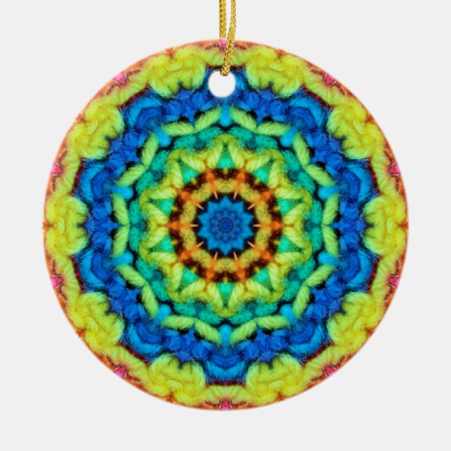 Sonnentag Kaleidoskop Keramikornament (Vorne)