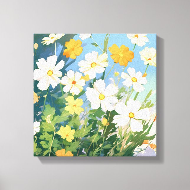 Sonnentag mit Daffodien Leinwanddruck (Vorderseite)
