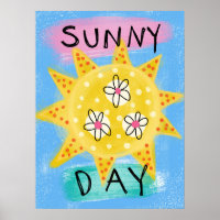 Sonnentag - Niedliches Happy Sun Poster