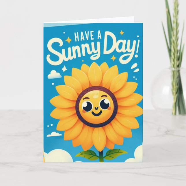 Sonnentag Standard, 5" x 7" Faltkarte Karte (Vorderseite)
