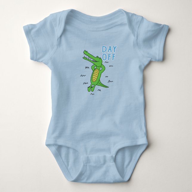 Sonnentag vor Krokodil Baby Strampler (Vorderseite)