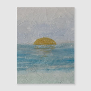 Sonnentag Wasserfarben Strand Magnetkarte