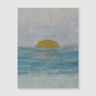 Sonnentag Wasserfarben Strand Magnetkarte