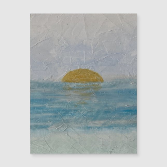 Sonnentag Wasserfarben Strand Magnetkarte (Vorderseite)