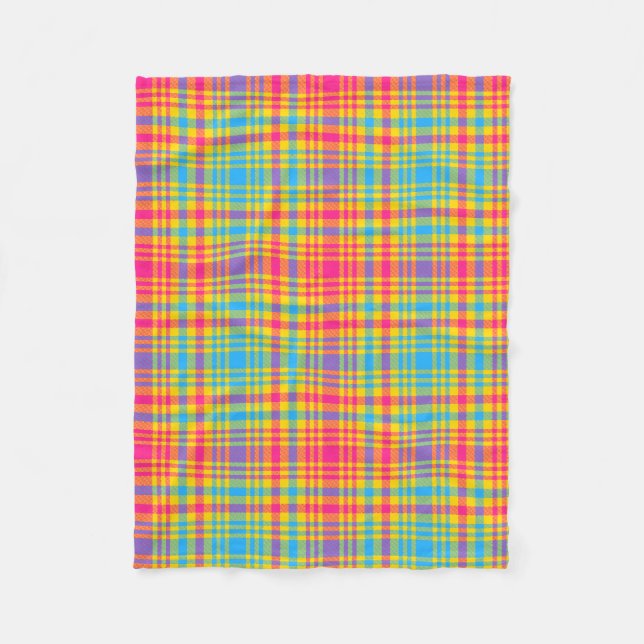 Sonnentage Kariert Fleece Blanket (Vorderseite)