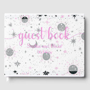 Sonnentouren mit schwarzem und rosa Himmel Gästebuch