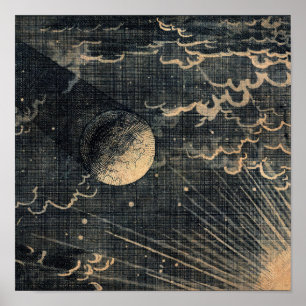 Sonnenüberstrahlung gegenüber Earth Vintage Poster